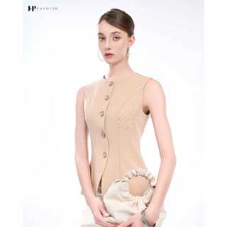 Áo Peplum Nữ Công Sở J-P Fashion Sát Nách Kaki Hai Lớp, Áo GiLe Vest Cổ Tròn Ôm Dáng Sang Trọng Thanh Lịch 10611354