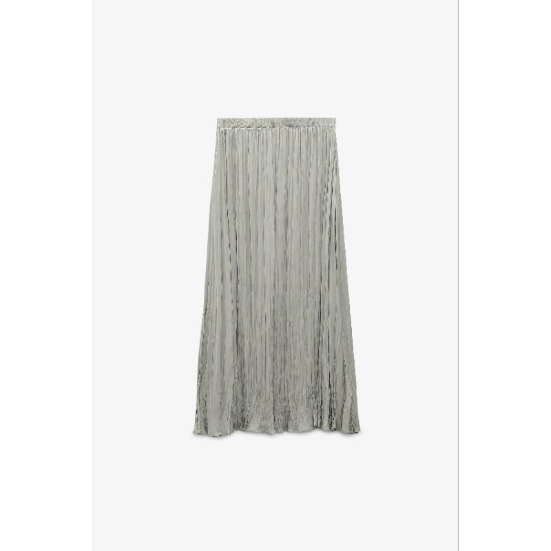 (BomoHouse) Chân váy midi lụa mềm xếp ly ZR* bigsize - dư xịn.