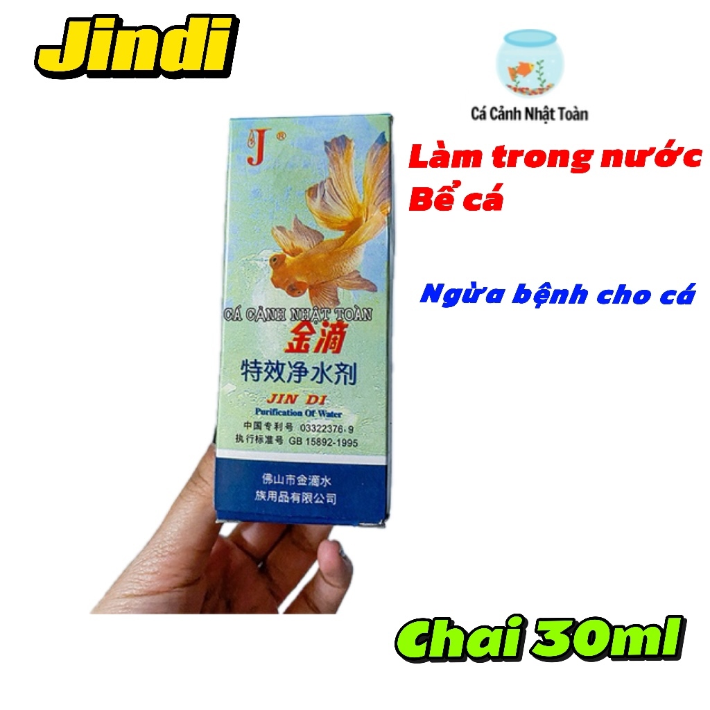 DUNG DỊCH LÀM TRONG NƯỚC HỒ CÁ JINDI PURIFICATION OF WATER 30ML