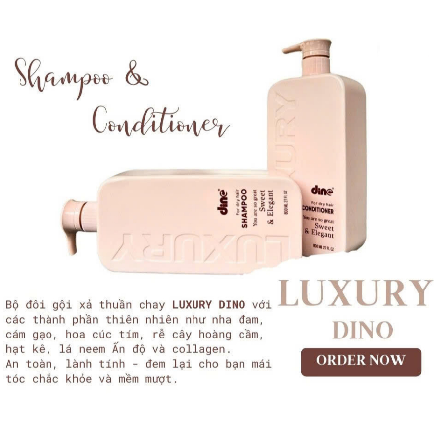 Combo gội xả tinh dầu thiên nhiên thuần chay_ ngọt ngào thanh lịch_800ml - LT