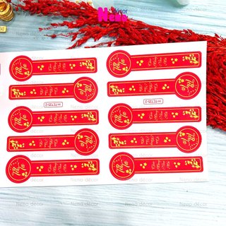 Tem Tết, Tem Dán Niêm Phong Hoạ Tiết Tết, Xuân, Tem Dán Tết Chúc Mừng Năm Mới, Happy New Year.