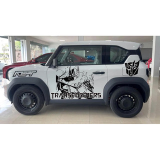 Tem 2 bên Sườn Xe Ô tô VF3, Team Decal Oto-Tem 2 bên sườn Cực Chất, Hàng 3 Lớp Chất Lượng Cao,mẫu transformers