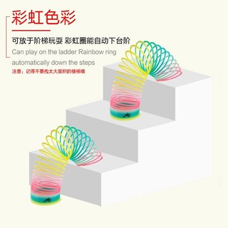 Đồ Chơi Lò Xo Cầu Vòng Ma Thuật Nhiều Màu, Lò Xo Cầu Vồng Bằng Nhựa ABS Thư Giãn Xả Stress 89074