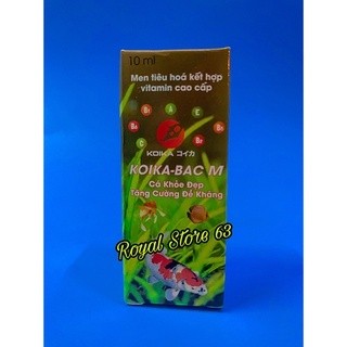 VITAMIN TỔNG HỢP, HỖ TRỢ TIÊU HÓA, ĐỀ KHÁNG KOIKA BAC M CHO CÁ CẢNH 10ML