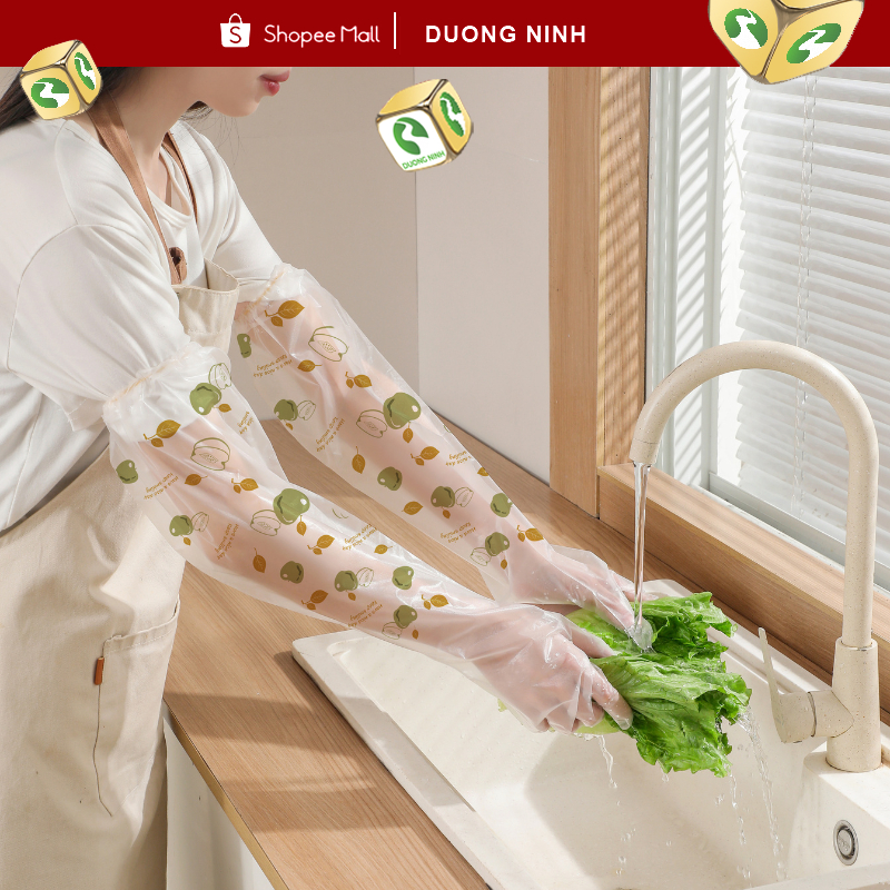 Găng Tay nylong Siêu Dài Và Dương Ninh Chống Rách, Găng Tay Rửa Chén ...