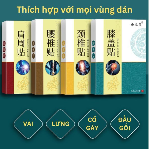 Cao dán thảo dược giảm đau nhức cơ xương khớp, hoạt huyết tăng nuôi dưỡng máu đến vùng đau