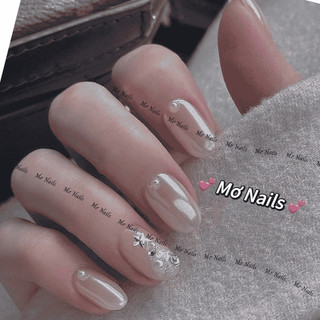 (Tặng hộp,keo) Nail Box Thiết Kế Giáng Sinh Noel Tráng Gương Cây Thông Tuyết M139