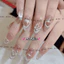 Nail Box Thiết Kế Mắt Mèo Kim Cương Trái tim Charm Bướm M143