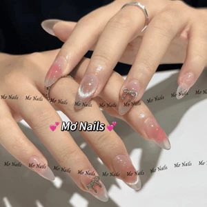 Nail Box Thiết Kế Mắt Mèo Kim Cương Charm Nơ Cổ Hot Hit Hàn Quốc M144