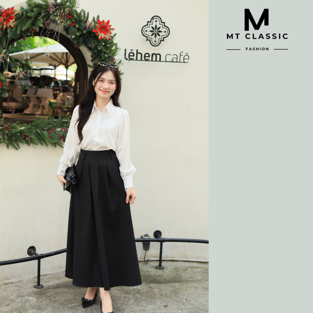 (Hỏa tốc HCM) Áo sơ mi công sở nữ, áo kiểu tay phồng vải mềm mát có màu trắng nhẹ nhàng thanh lịch cho nàng - MT CLASSIC