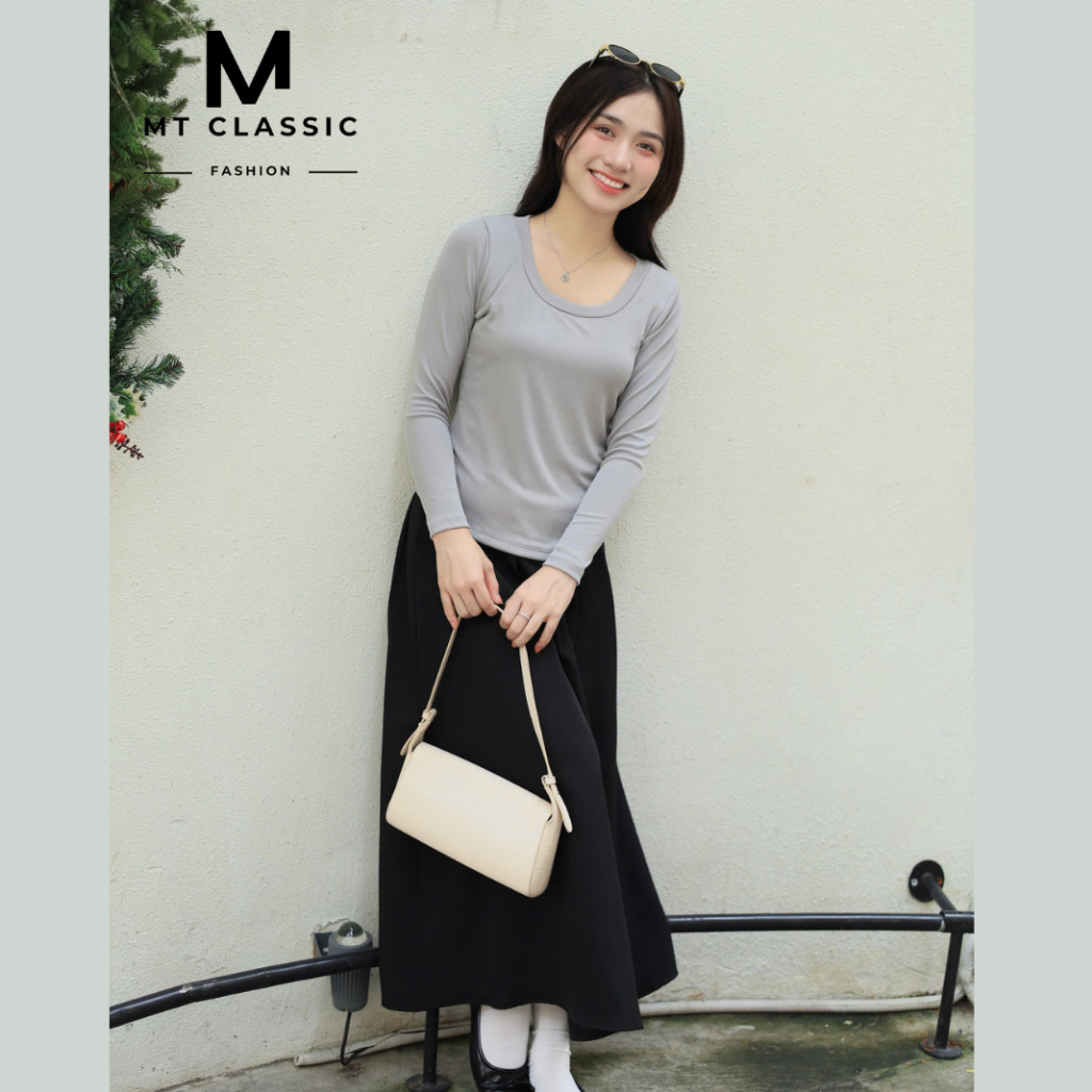 Áo thun tay dài, áo thun co gian 4 chiều chất mềm mịn, không xù lông - Mt classic