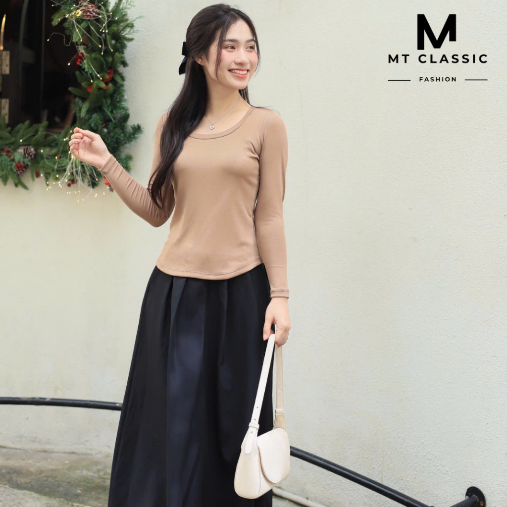 Áo thun tay dài, áo thun co gian 4 chiều chất mềm mịn, không xù lông - Mt classic