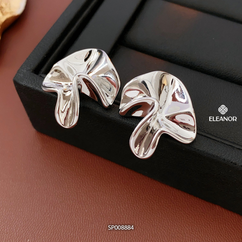 Bông tai nữ chuôi bạc 925 Eleanor Accessories họa tiết uốn lượn phụ kiện trang sức khuyên tai 8884