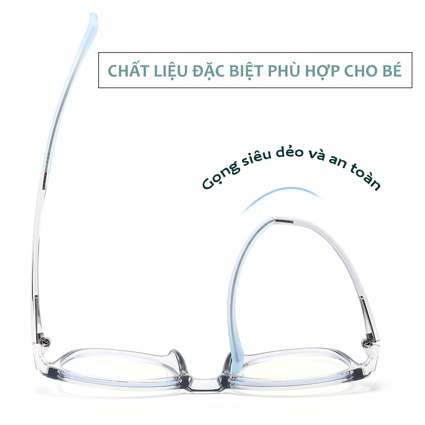 Ảnh Kính Chống Ánh Sáng Xanh Trẻ Em AORON 4-10 Tuổi Gọng Chống Gãy Cho Bé Và Gái Giảm Mỏi Mắt Khi Dùng Máy Tính AK210 2