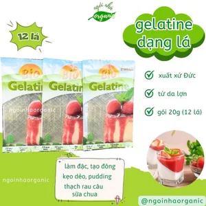 Gelatine hữu cơ dạng lá 20g Ewald Gelatine - tạo đông, làm đặc thực phẩm, làm kẹo dẻo, thạch rau câu, pudding