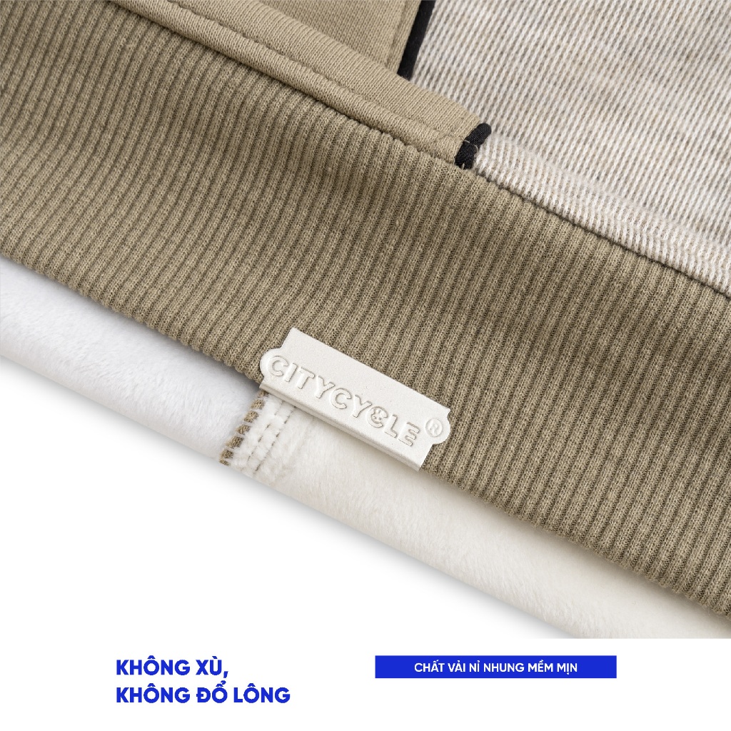 Áo sweater đôi nam nữ nỉ dày mùa thu đông Local Brand Chính Hãng City Cycle Áo Sweater Jersey Chất