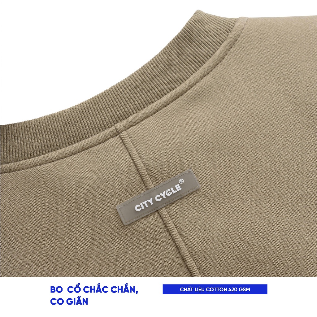 Áo sweater đôi nam nữ nỉ dày mùa thu đông Local Brand Chính Hãng City Cycle Áo Sweater Jersey Chất