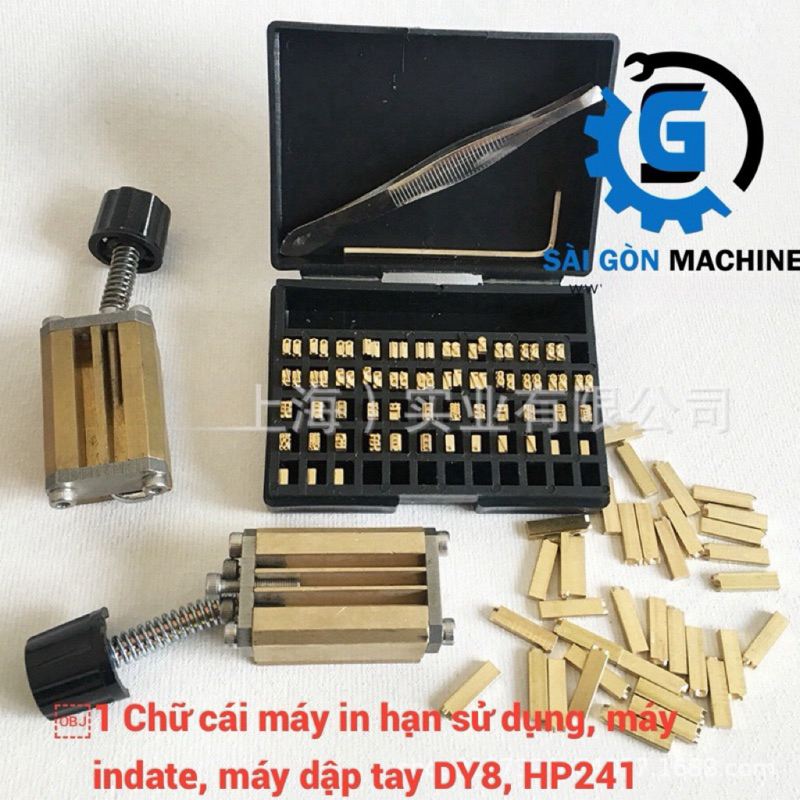 1 Chữ cái máy in hạn sử dụng, máy indate, máy dập tay DY8, HP241 ...