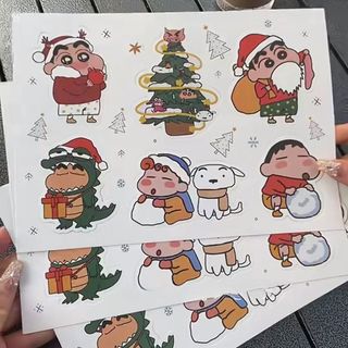 Giấy Bọc Kẹo Mút Giáng Sinh Cài Cắm Gói Quà Mini Noel Cute Nhân Vật Hoạt Hình Shin Timo GQ50