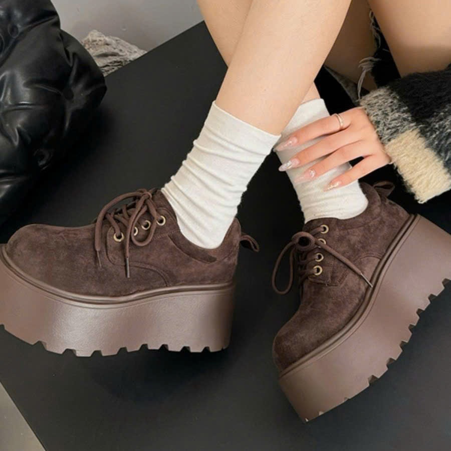Giày Đế Cao Lông Nữ, Giày Đế Độn Ấm Chân Phong Cách Thời Trang Mùa Đông Hot Trend B11- ntshoes