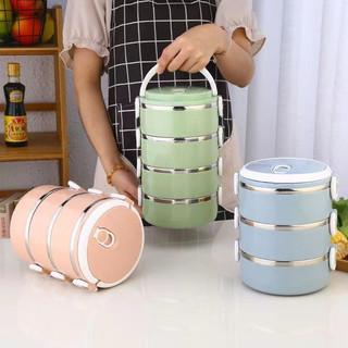 Hộp cơm lúa mạch 4 tầng giữ nhiệt đồ ăn,Hộp đựng cơm