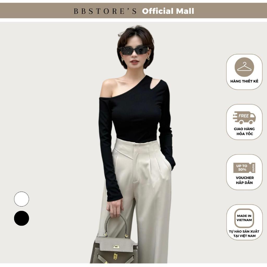 Ảnh BBSTORE’S Áo Thun Tay Dài Khoét Vai Cá Tính - A2267 1