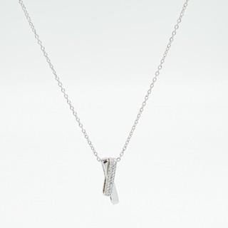 Dây chuyền bạc nữ LAMY Intertwined Sparkle Necklace Silver 6422SV