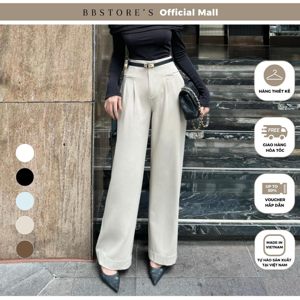 Review Quần Suông Công Sở BBSTORE’S Q3341 Kaki Ống Rộng - Thanh Lịch & Thoải Mái