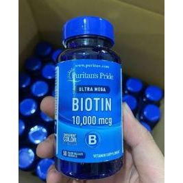 Viên uống giúp mọc tóc, giảm rụng tóc Puritan's Pride Ultra Mega Biotin 10000 mcg 50 viên - 100 viên của Mỹ