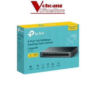 Switch Để Bàn 9 Cổng với 8 Cổng PoE+ TP-Link LS109P 10/100Mbps Công Suất PoE 63W, Truyền PoE 250m