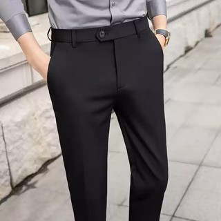 Quần tây nam, Quần âu nam hàn quốc ống côn công sở vải tuyết chéo mỏng nhẹ thoáng mát 6513