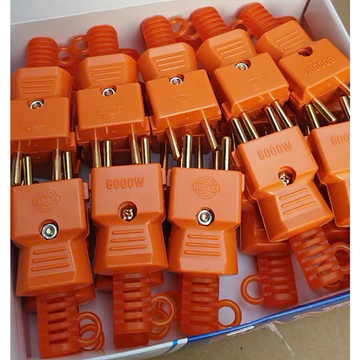 Phích Cắm Điện Chịu Tải 6000W (màu Cam) và Phích Cắm Điện Đầu Đực P2/ Chui Phích cắm điện (đầu cái)
