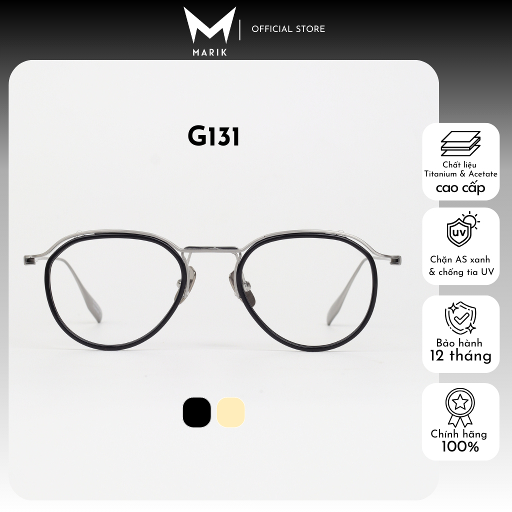 Gọng cận, gọng kính thời trang unisex MARIK G131 dáng oval retro chất ...