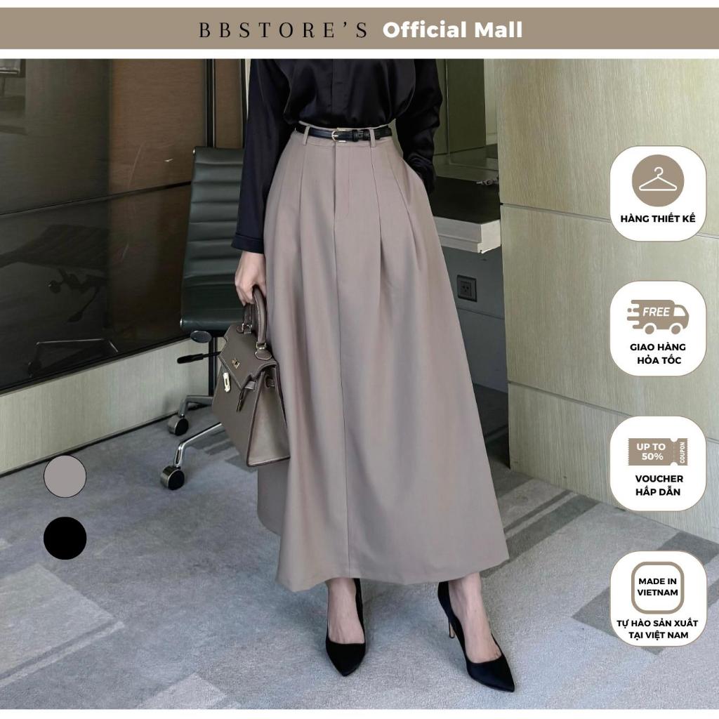 Ảnh BBSTORE'S Chân Váy Công Sở Xếp Ly Lưng Cao Có Đỉa - V1924 1