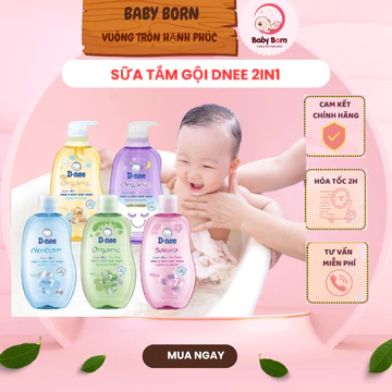 Sữa tắm gội toàn thân Dnee cho bé 200ml/380ml/800ml- Sữa tắm thái an toàn cho bé