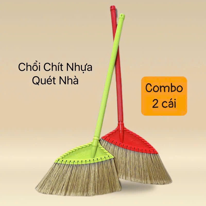 SÉT 2 CHỔI CƯỚC QUÉT NHÀ, CHỐI CƯỚC NHỰA SIÊU MỀM MẢNH KHÔNG RỤNG LÔNG, QUÉT SẠCH MỌI BỤI BẨN