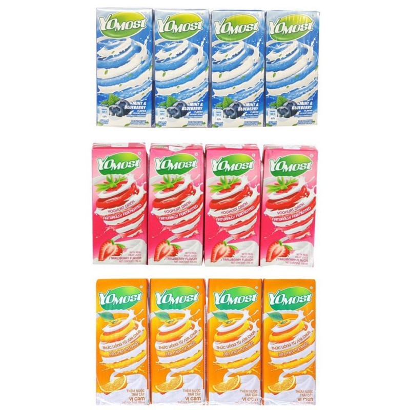 [Bộ 3 lốc] Sữa tươi Yomost 190ml - đủ vị | Shopee Việt Nam