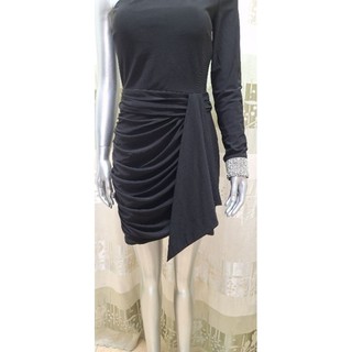 Đầm body bất đối xứng màu đen Blondie Nites Size 5