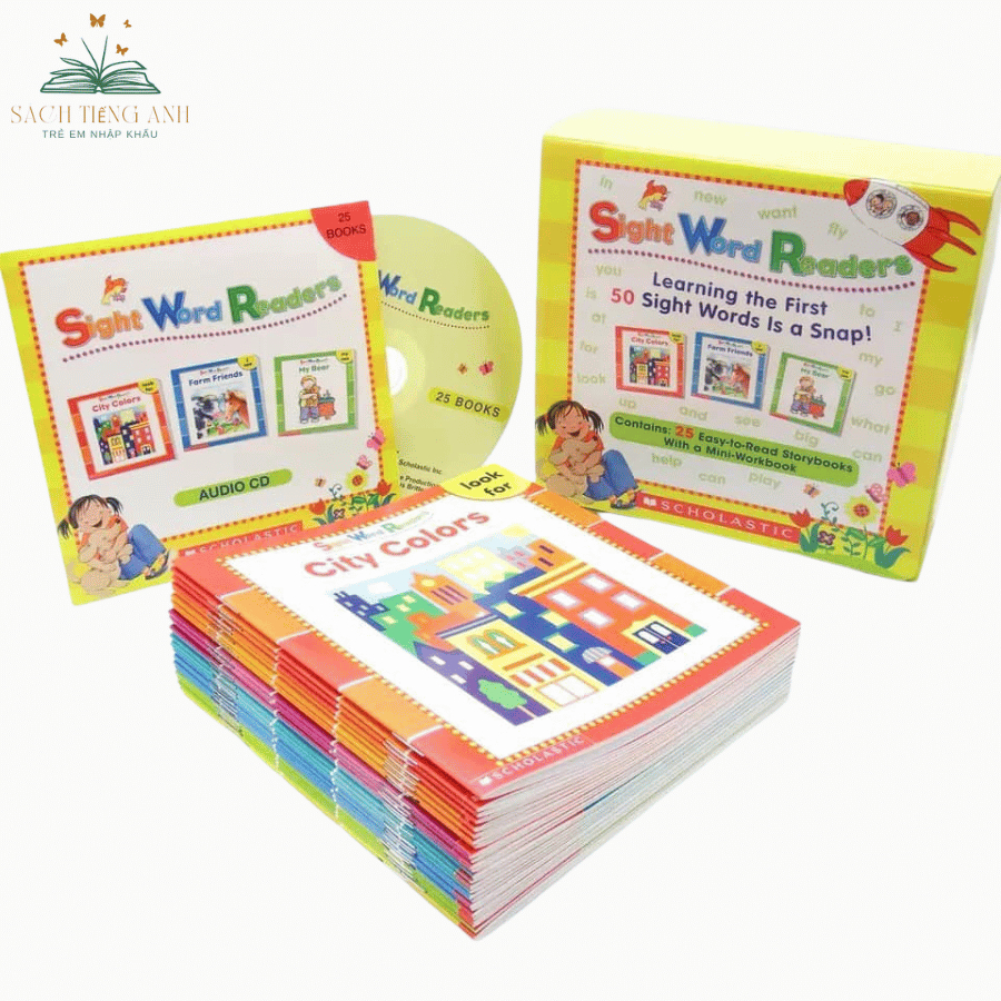 Sách - SIGHT WORD READERS 26 quyển kèm 1 CD học. | Shopee Việt Nam