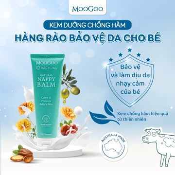 Kem Chống Hăm Tã, làm dịu da khi hăm cho da nhạy cảm, viêm da cơ địa từ Sơ Sinh Từ 0M+ MooGoo