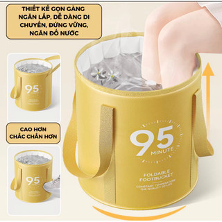 Giỏ Ngâm Chân, Túi Vải Ngâm Chân Chống rò rỉ Cách Nhiệt OMI Dễ Gấp Gọn Giữ Nhiệt, Vệ Sinh Chân