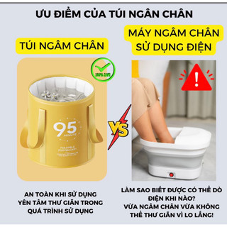 Giỏ Ngâm Chân, Túi Vải Ngâm Chân Chống rò rỉ Cách Nhiệt OMI Dễ Gấp Gọn Giữ Nhiệt, Vệ Sinh Chân