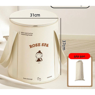 Giỏ Ngâm Chân, Túi Vải Ngâm Chân Chống rò rỉ Cách Nhiệt OMI Dễ Gấp Gọn Giữ Nhiệt, Vệ Sinh Chân