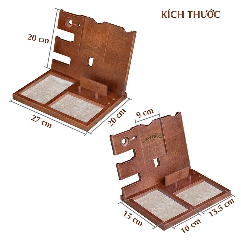 Giá Đỡ Điện Thoại Cao Cấp, Kệ Để Điện Thoại Để Bàn, Quà Tăng Sếp Nam, Đồ Trang Trí Bàn Làm Việc NHATVYWOOD
