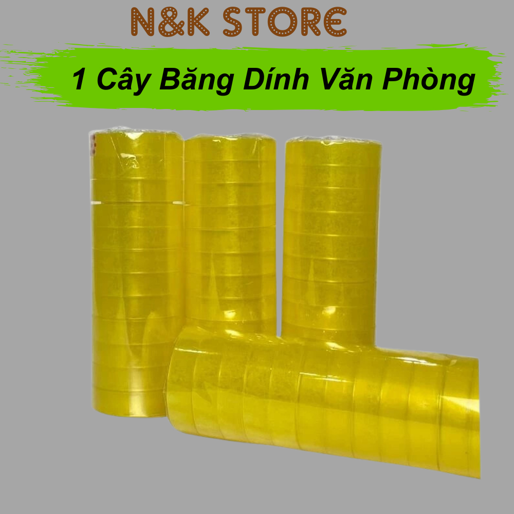 1 cây băng dính văn phòng bản 1cm - 2cm, băng keo văn phòng dính chắc