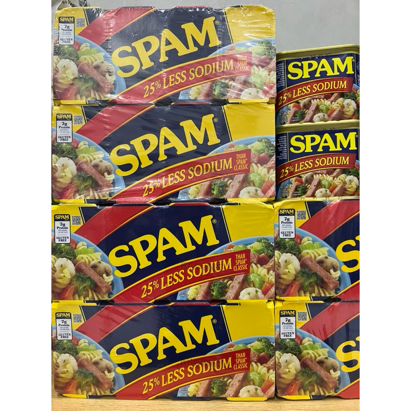 [Lốc 4 Hộp-Date /2028] Thịt Hộp SPAM Ít Mặn 25% Less Sodium 340g Của Mỹ ...