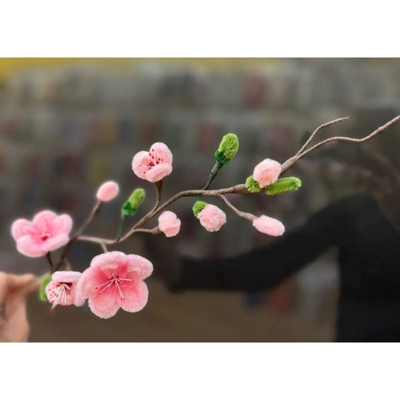 SET NGUYÊN LIỆU Làm Cành Đào / Mai / Mận Kẽm Nhung Trưng Tết