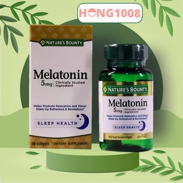 Viên uống MELATONIN 5MG 60 viên Nature's Bounty - Hỗ trợ giấc ngủ ngon hơn