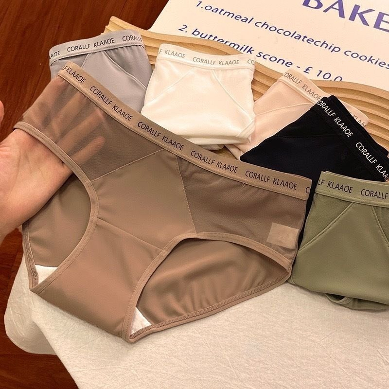 Quần Lót Nữ Su Cạp Chữ Corla, Quần Chip Vải Cotton Lạnh Phối Lưới Mềm Mịn Siêu Thoáng Cao Cấp 2893