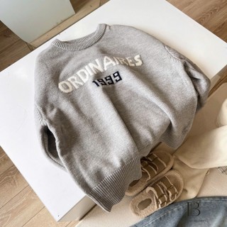 Áo Len Dài Tay Ordinaires Sweater Nữ Họa Tiết Chữ Basic Xinh Xắn QCCC Cao Cấp
